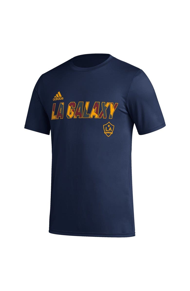 adidas Men's adidas Navy LA Galaxy Team Jersey Hook AEROREADY T-Shirt, Alternate, color, Navy
