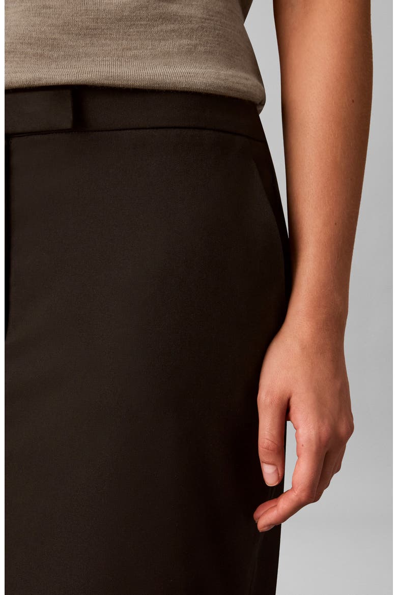 Extended Tab Maxi Skirt, Alternate, color, BLACK