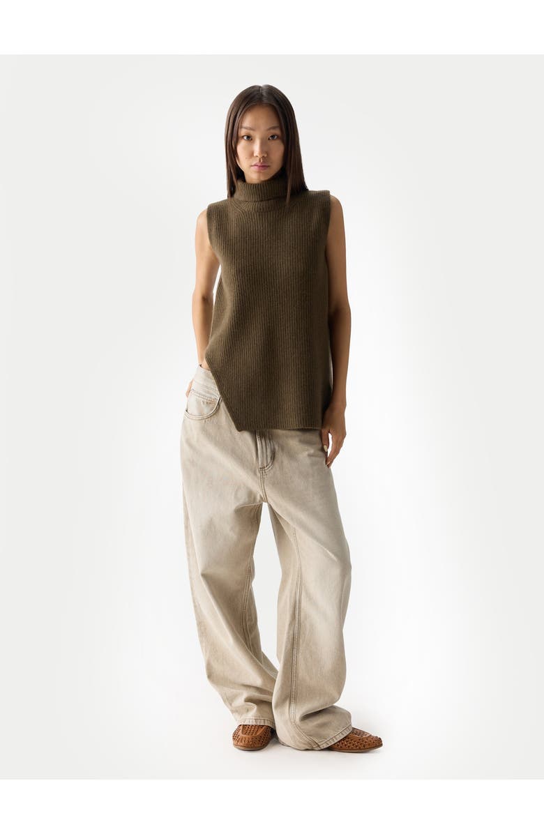 Gobi Cashmere Turtle Neck Cashmere Vest, Main, color, Cub