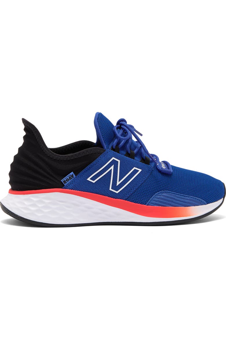 New Balance Fresh Foam Roav Knit Sneaker, Alternate, color, Team Royal/ Neo Flame