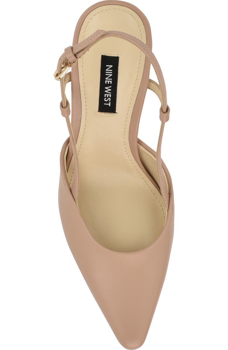 Nine West Vassa Pointed Toe Slingback Pump, Alternate, color, Light Natural
