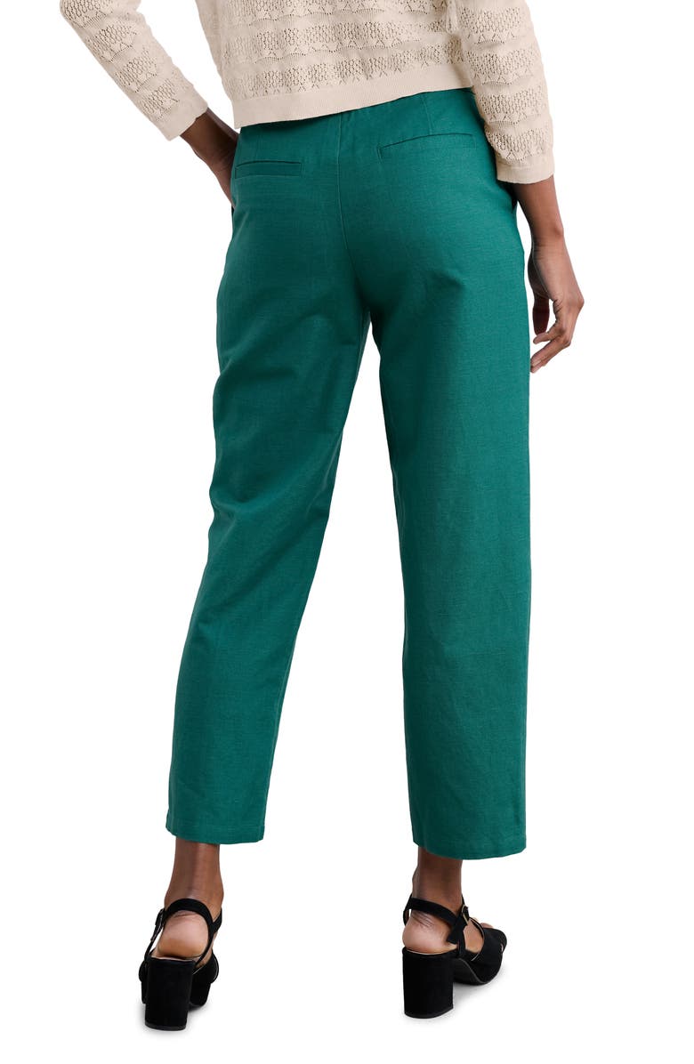 Seasalt Cornwall Westlin Linen & Organic Cotton Suit Pants, Alternate, color, Pine Shoots