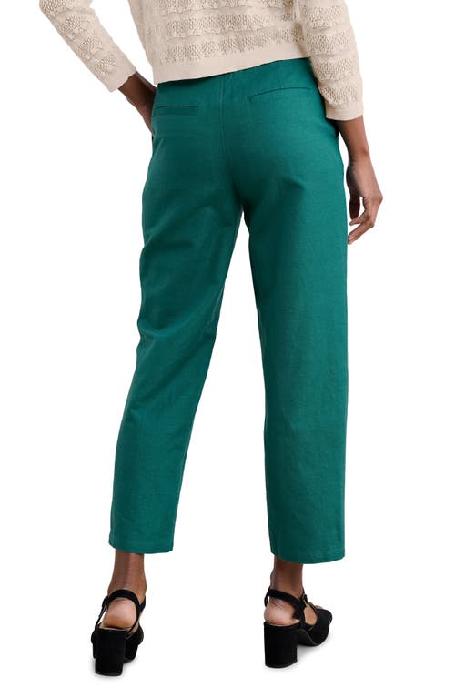 Shop Seasalt Cornwall Westlin Linen & Organic Cotton Suit Pants In Pine Shoots