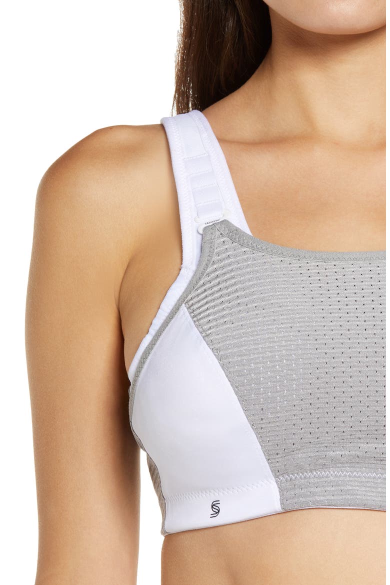 Custom Control Sports Bra, Alternate, color, WHITE/GRAY