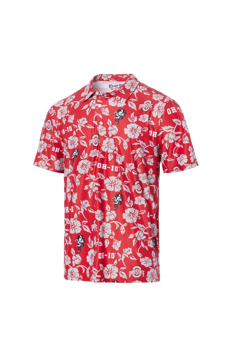 Reyn Spooner Men's Reyn Spooner Scarlet Ohio State Buckeyes Pua Performance Polo, Alternate, color, Scarlet