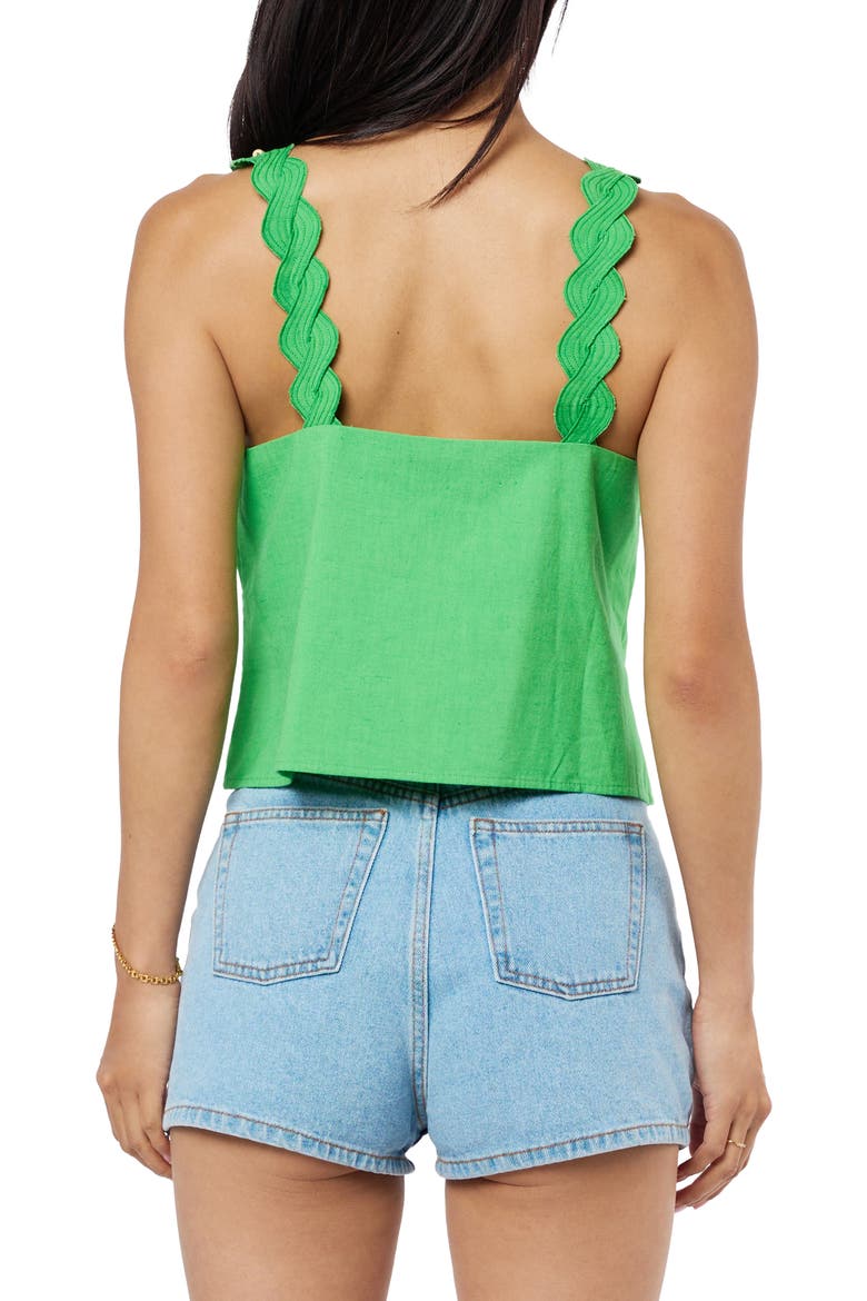 Alessia Floral Embroidery Sleeveless Top, Alternate, color, GREEN
