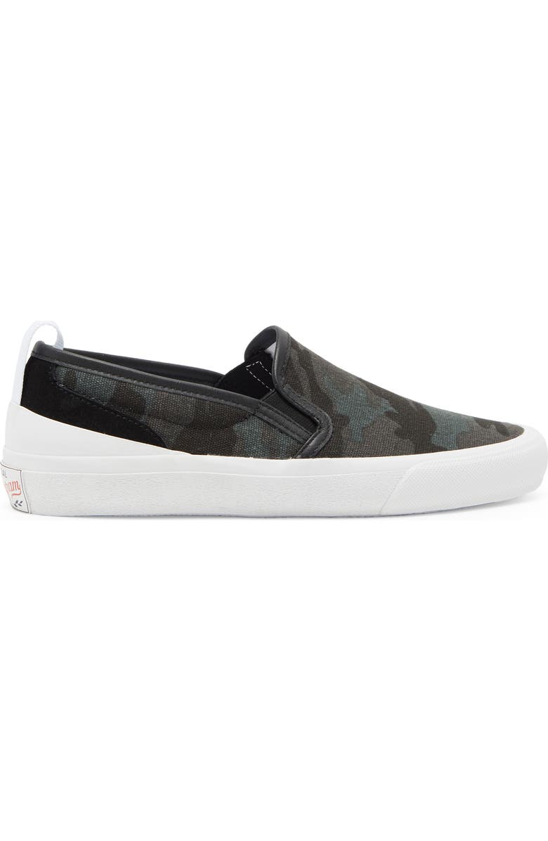 OFFICIAL PROGRAM Canvas Slip-On Sneaker, Alternate, color, Camo/ Black/ White