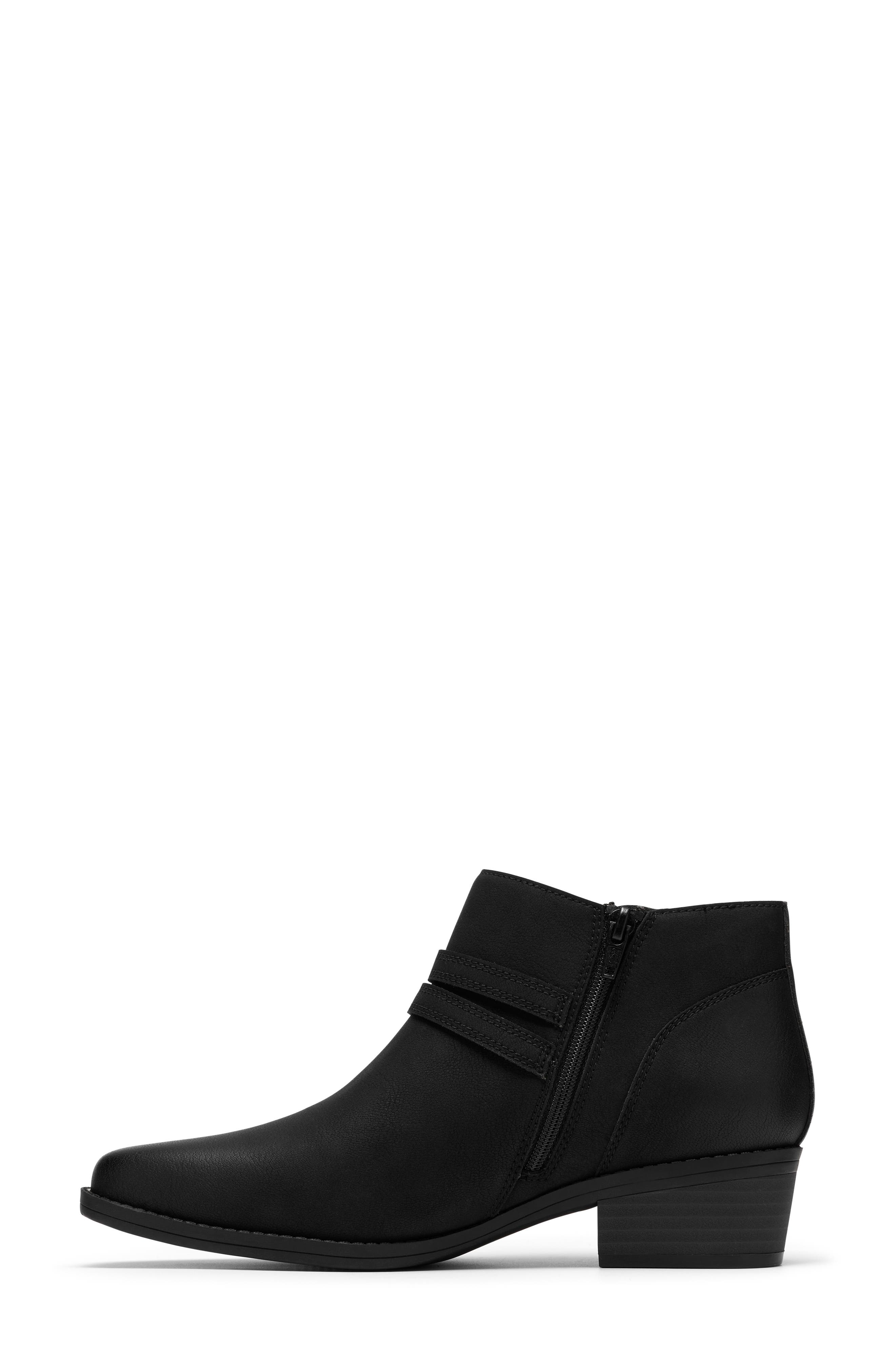 Danyelle Cali Leather Bootie, Alternate, color, BLACK OILY LEA