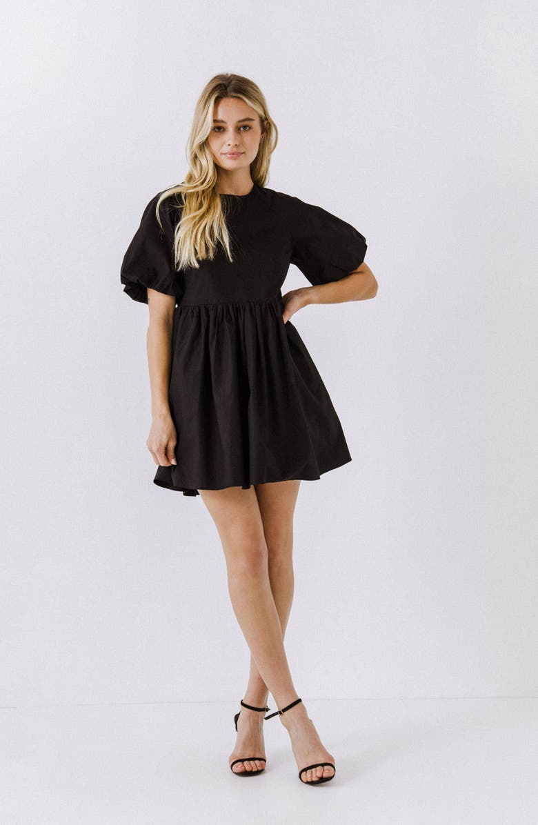 English Factory Balloon Sleeve Minidress, Alternate, color, 