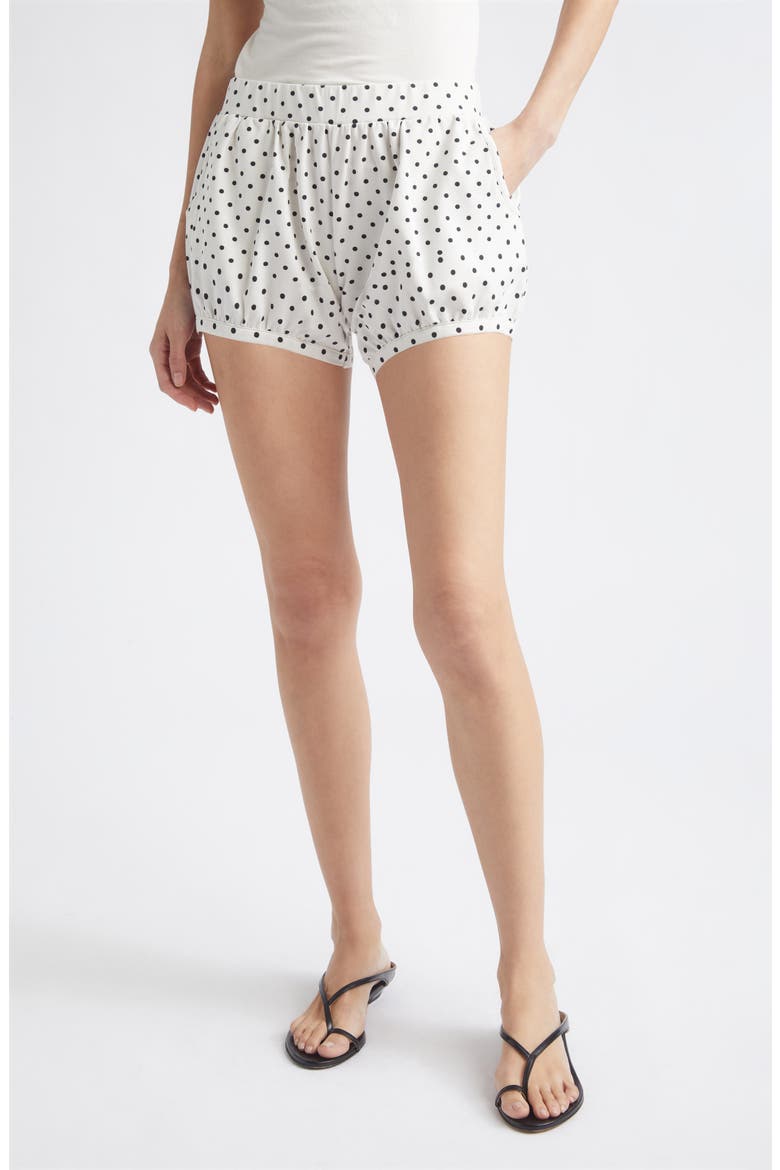 Tommy Polka Dot Shorts, Main, color, IVORY BLACK POLKA DOT
