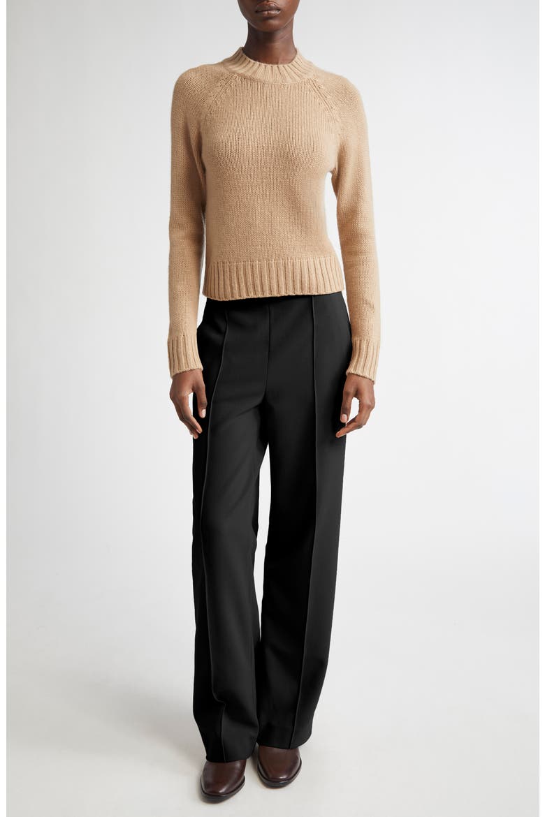 High Waist Wide Leg Pants, Alternate, color, CAMEL
