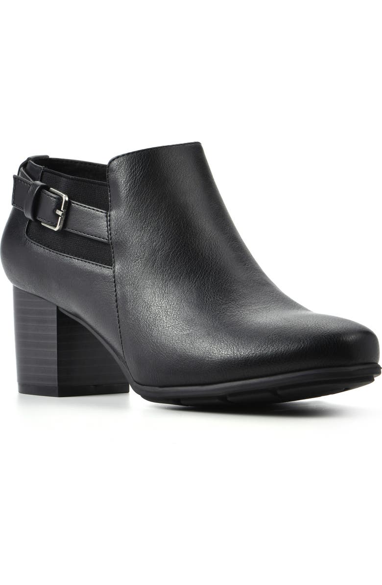White Mountain Footwear Noah Buckled Block Heel Bootie, Main, color,