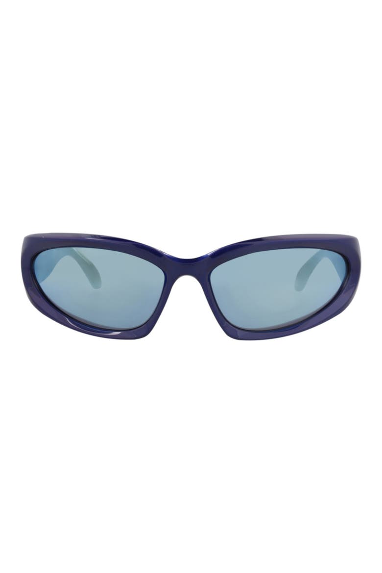 65mm Oval Sunglasses, Main, color, BLUE BLUE BLUE