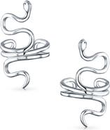 BLING JEWELRY Snake Serpent Shape Cartilage Ear Cuffs