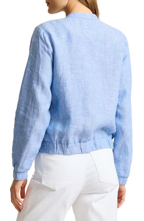 Tommy Bahama Linen Bomber Jacket In Blue