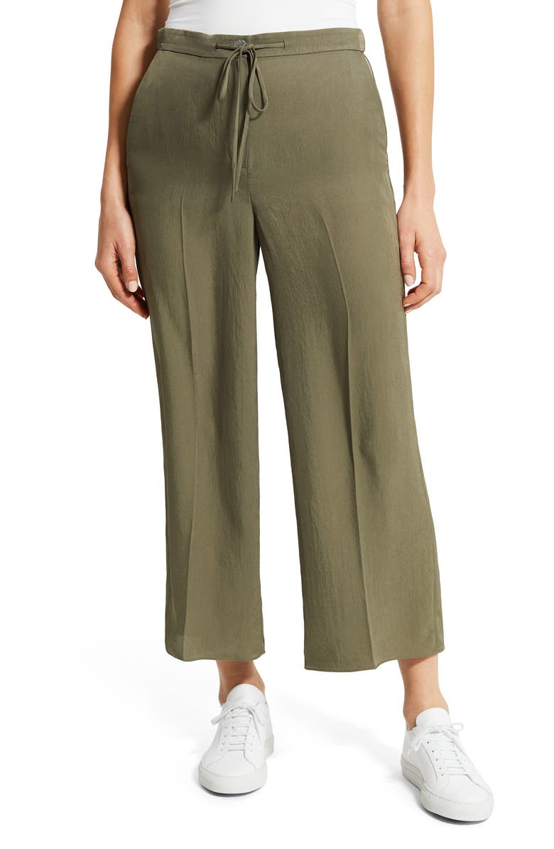 Theory Wide Leg Crop Pants, Main, color, 