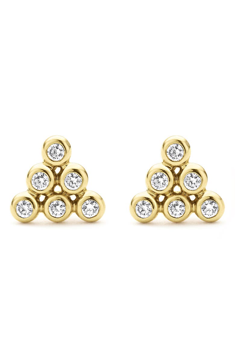 LAGOS KSL Diamond Triangle Stud Earrings, Main, color, Gold Diamond