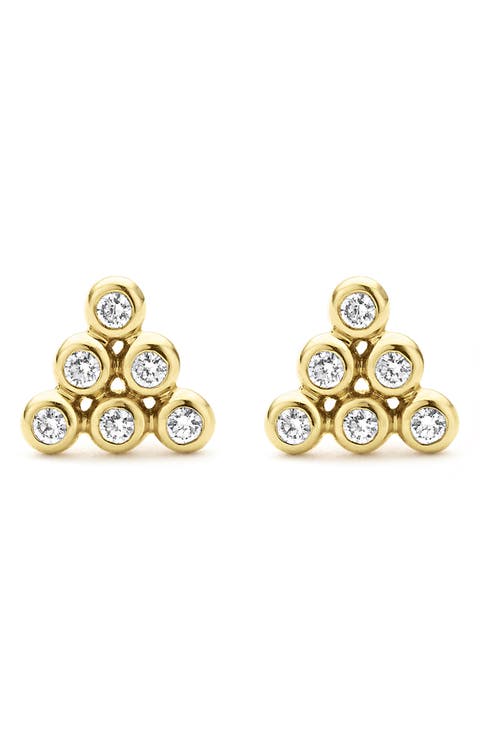 KSL Diamond Triangle Stud Earrings
