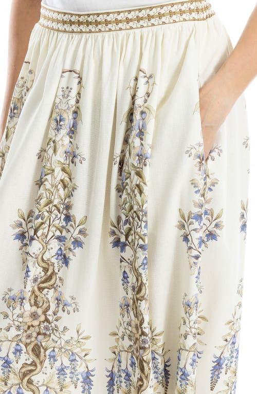 MAX STUDIO MAX STUDIO BORDER PRINT MAXI SKIRT 