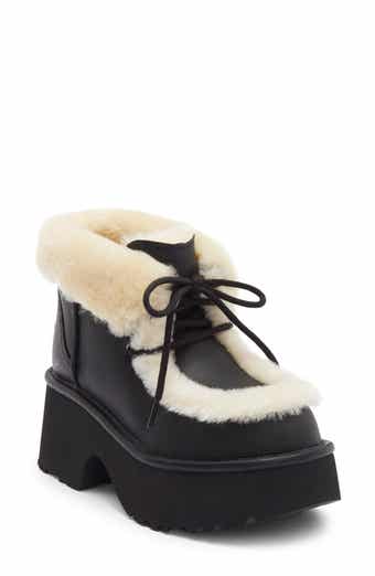 Esmee Genuine Shearling Detail Lace-Up Boot