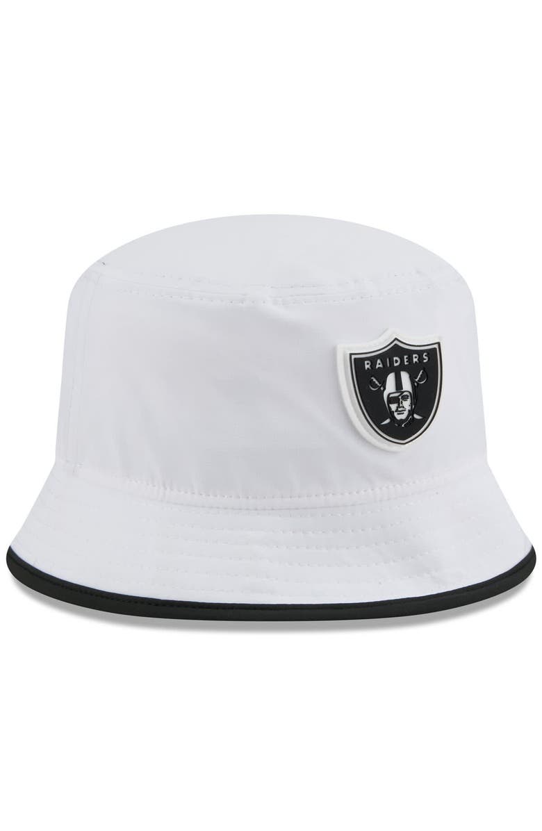 New Era Men's New Era White Las Vegas Raiders 2025 NFL Training Camp Stretch Bucket Hat, Alternate, color, White