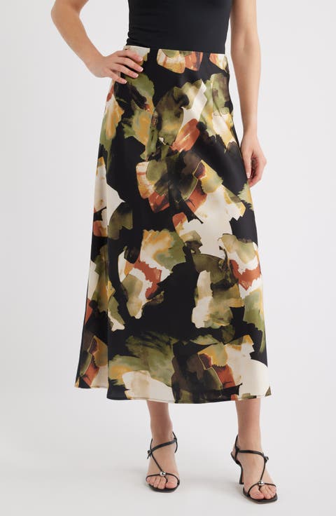 Print Flare Maxi Skirt (Regular & Petite)