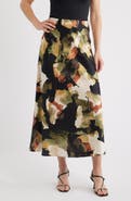 Anne Klein Print Flare Maxi Skirt