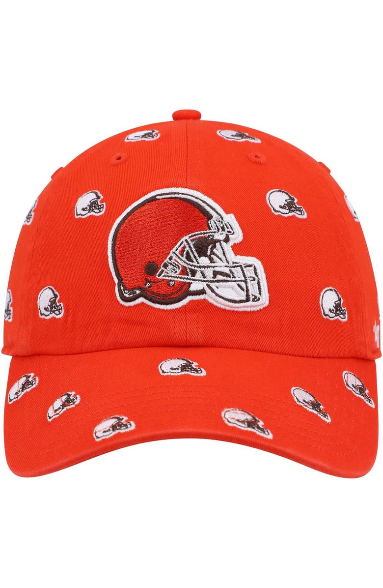 '47 Women's '47 Orange Cleveland Browns Confetti Clean Up Logo Adjustable Hat, Alternate, color, Orange