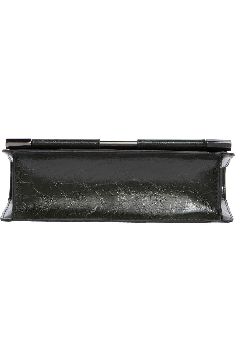 BCBG Bar Hardware Metallic Clutch, Alternate, color, Black