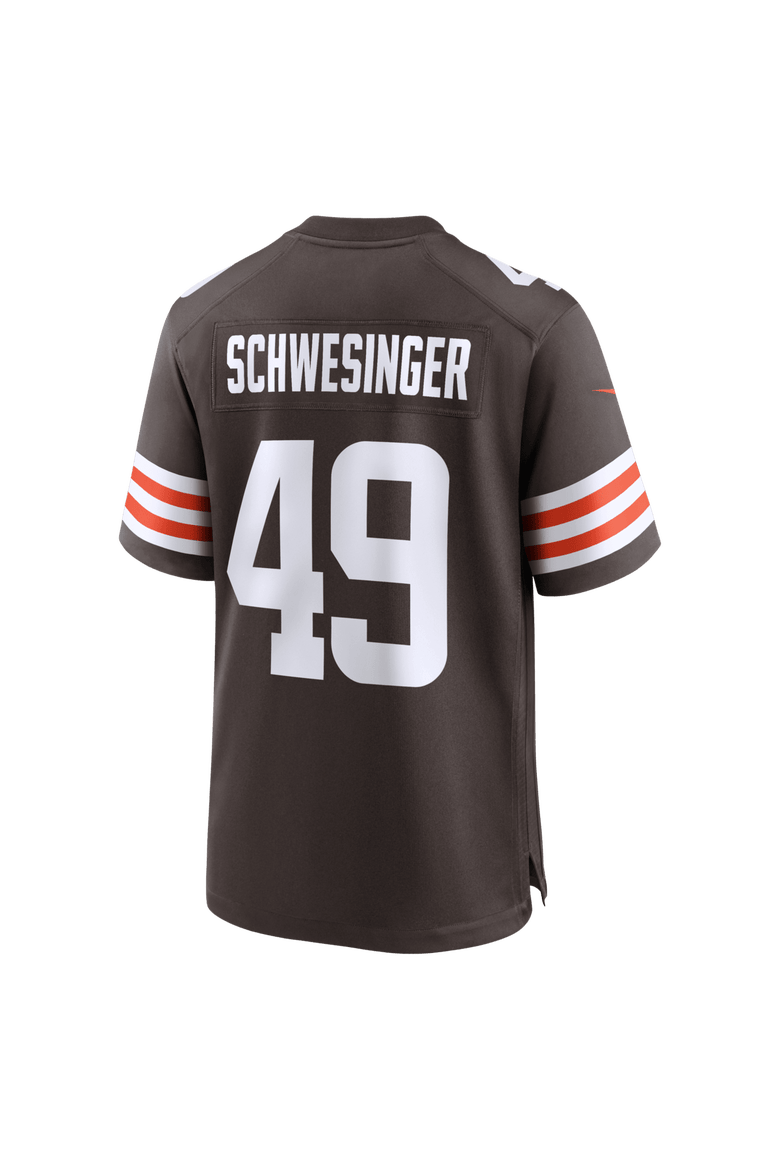 Men's Nike Carson Schwesinger Brown Cleveland Browns 2025 NFL Draft Game Jersey, Alternate, color, Brown