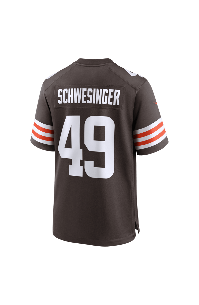 Nike Men's Nike Carson Schwesinger Brown Cleveland Browns 2025 NFL Draft Game Jersey, Alternate, color, Brown