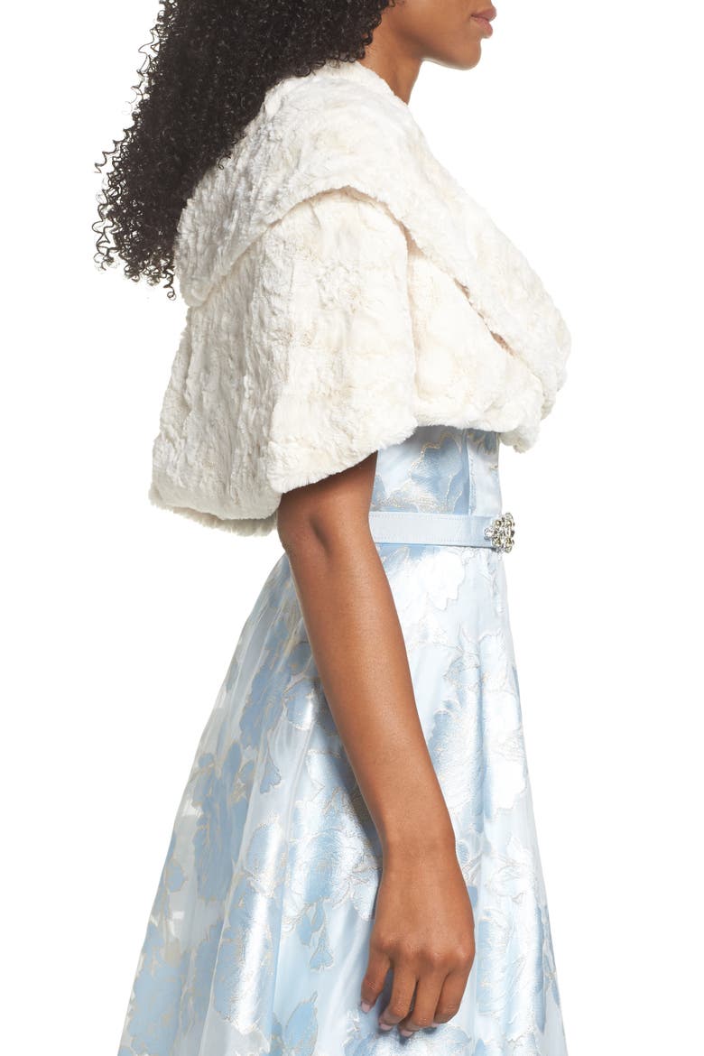 Faux Fur Stole, Alternate, color, IVORY