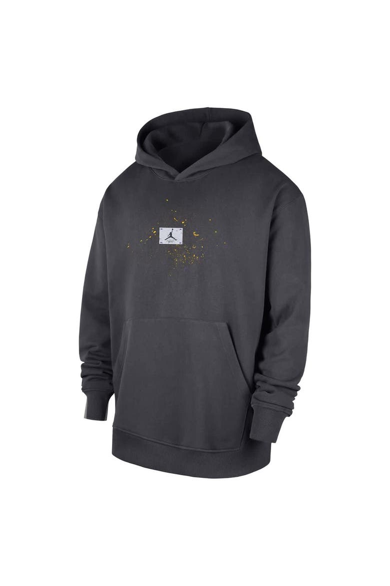 Men's Jordan Brand Anthracite Los Angeles Lakers Statement Jumpman Flight Premiere Hoodie, Alternate, color, Anthracite