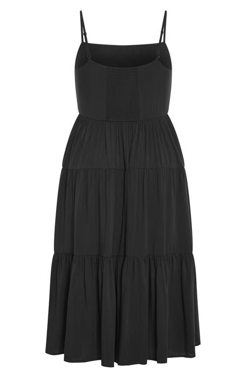 City Chic Mystic Sleeveless A-line Dress In Black
