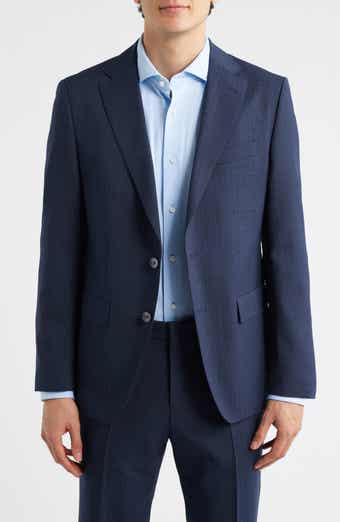 Hutson Slim Fit Navy Mélange Virgin Wool Sport Coat