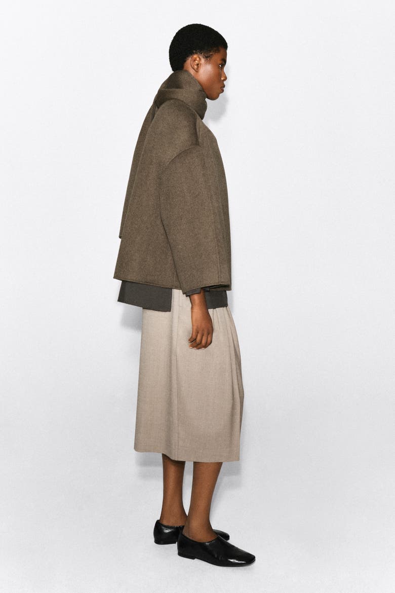 Scarf Jacket, Alternate, color, BROWN