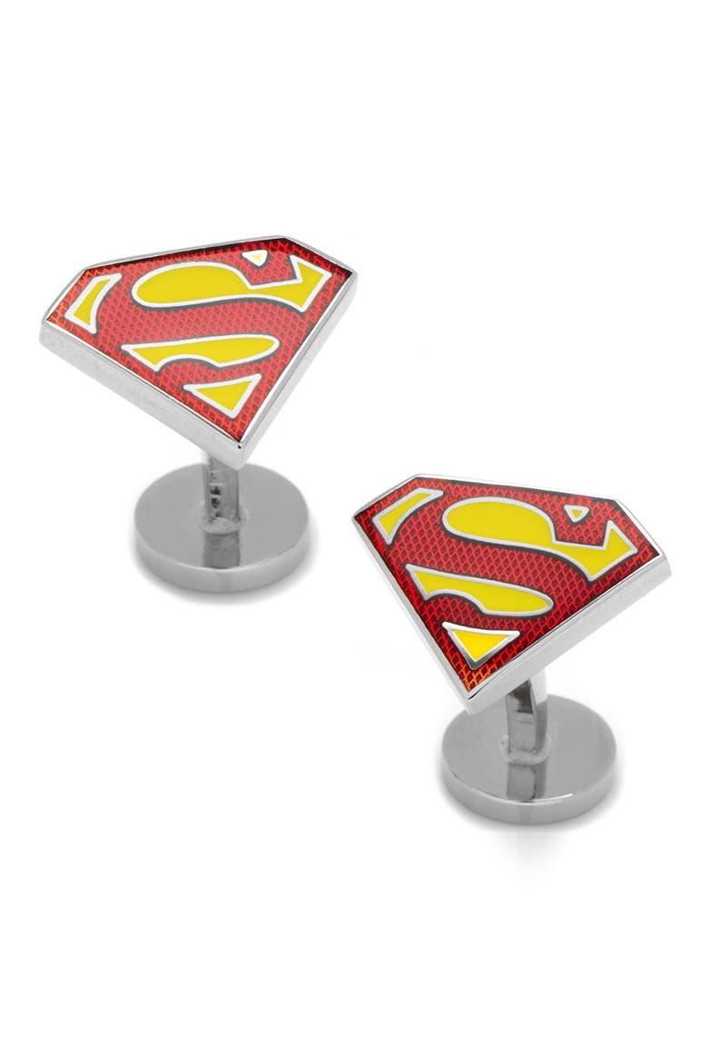 'Superman' Cuff Links, Main, color, RED