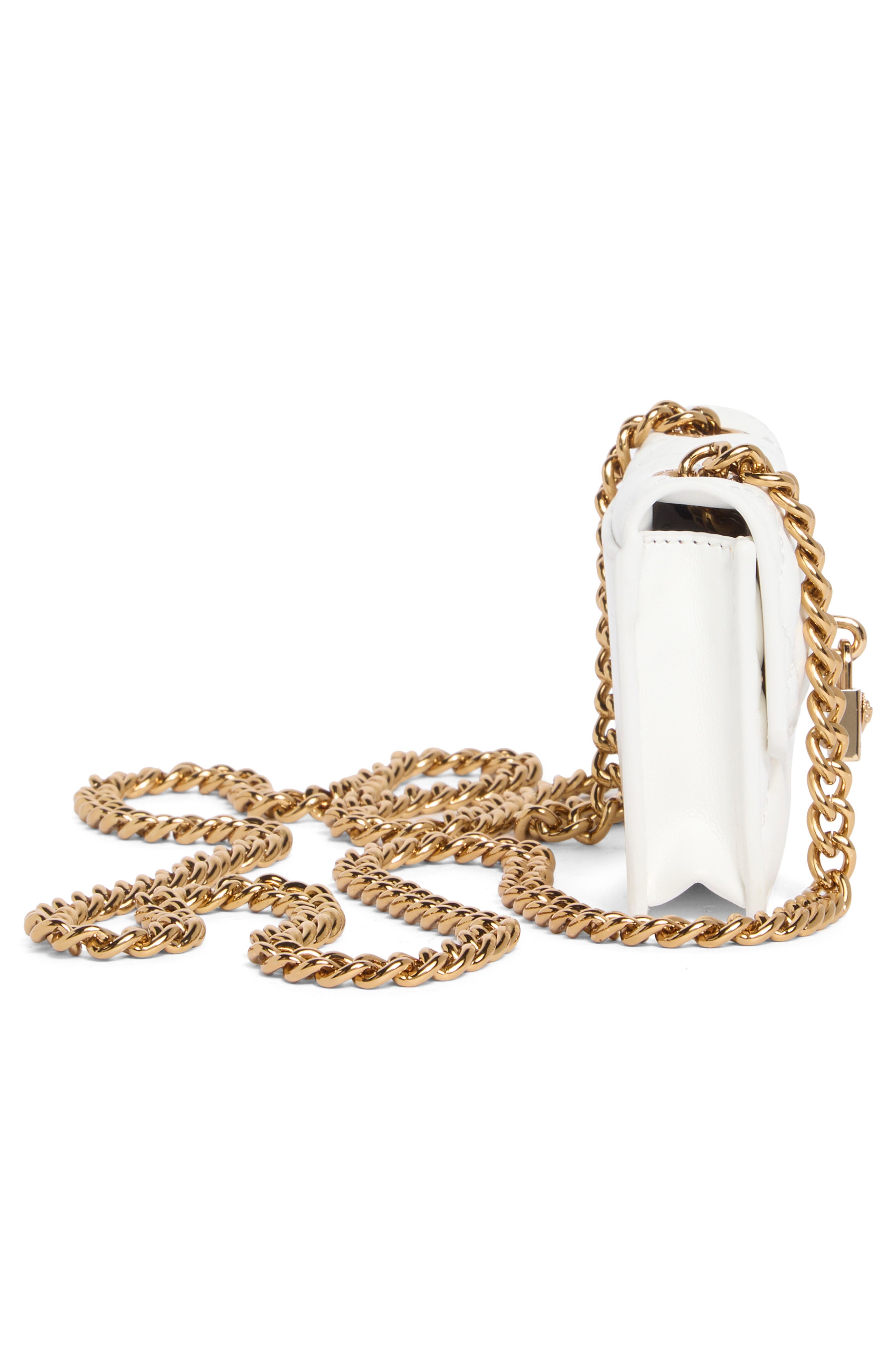 Kurt Geiger London Micro Brixton Quilted Crossbody Bag, Alternate, color, White