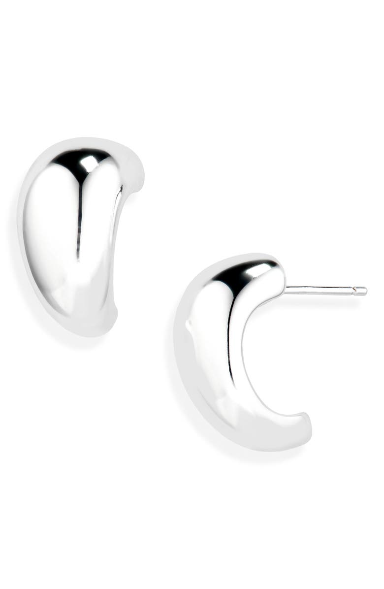 Argento Vivo Sterling Silver Chubby Hoop Earrings, Main, color, Silver