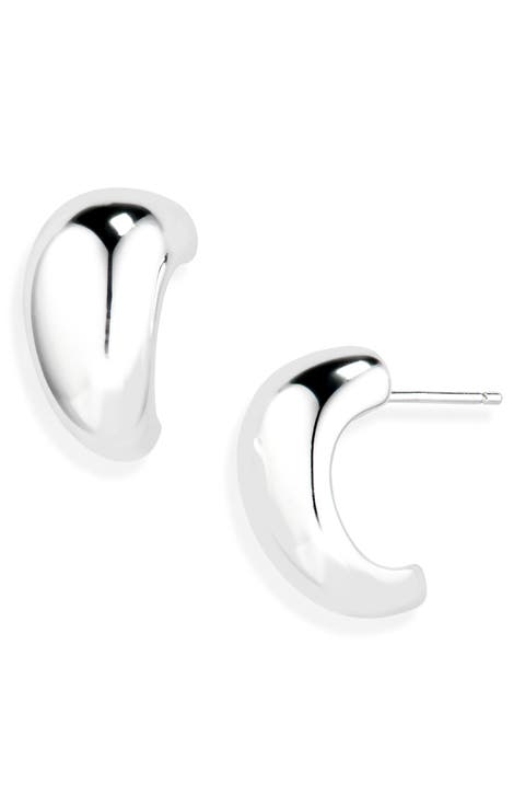 Sterling silver two tone earrings