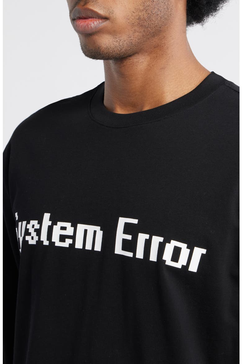 Lawrence Black System Error Long Sleeve Cotton Graphic T-Shirt, Alternate, color, BLACK SYSTEM ERROR
