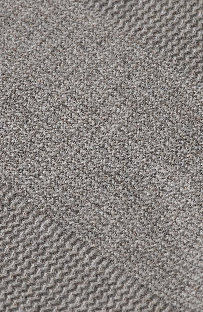 Scotch & Soda Tonal Stripe Cotton Polo Sweater, Alternate, color, Grey Melange