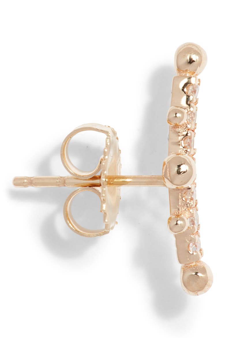 Dew Drop Marine Single Diamond Ear Crawler, Alternate, color, GOLD/ DIAMOND/ RIGHT
