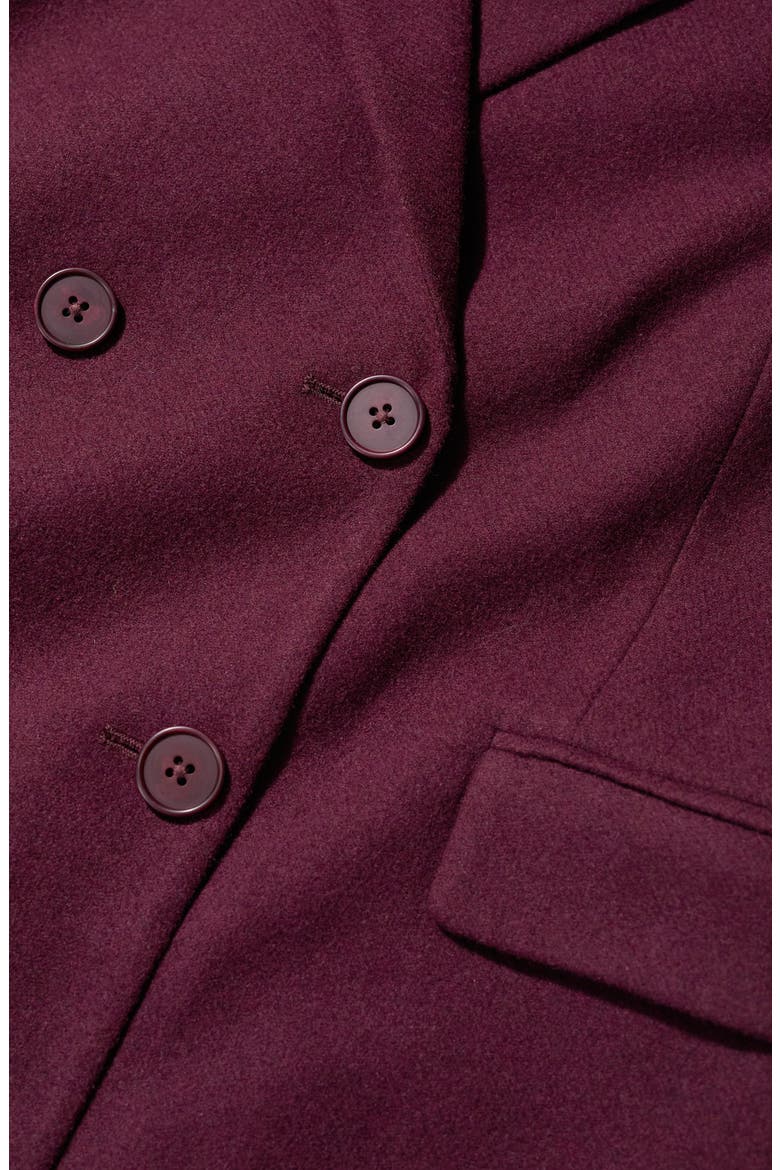 Lowena Double Breasted Recycled Wool Blend Blazer, Alternate, color, DARK HELLEBORE