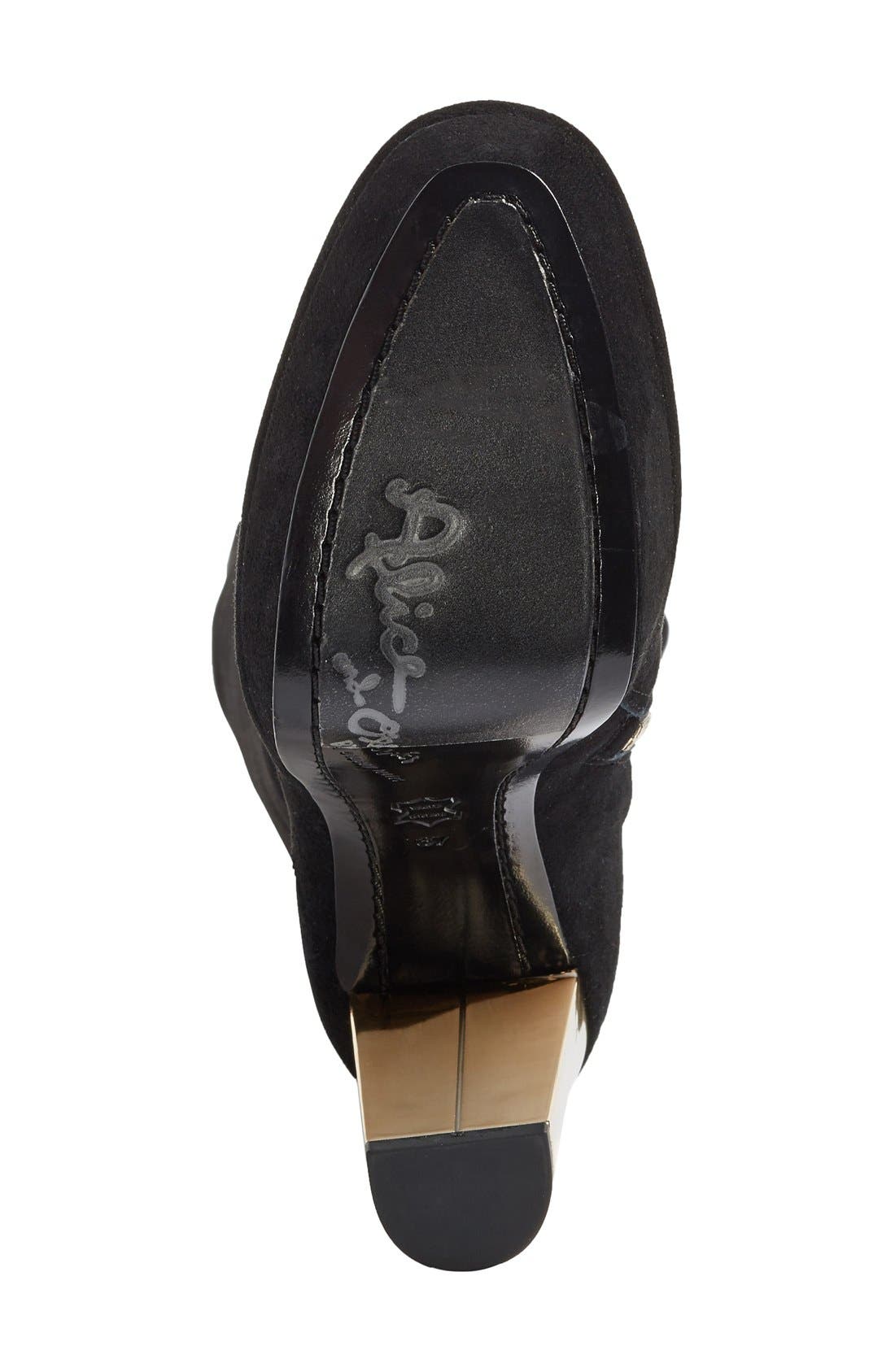 Alice + Olivia 'Hayes' Round Toe Platform Boot, Alternate, color, 
