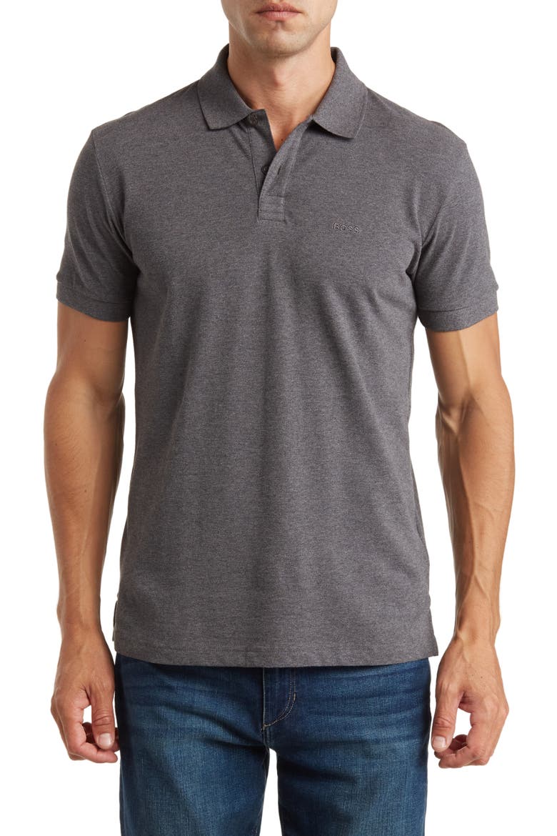 Piro Solid Polo, Main, color, MED GY