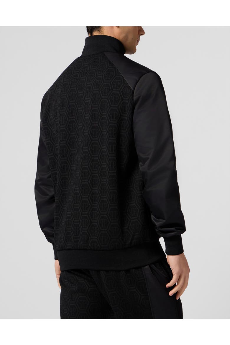Composed Tracksuit Jacket Monogram Monogram Men, Alternate, color, black