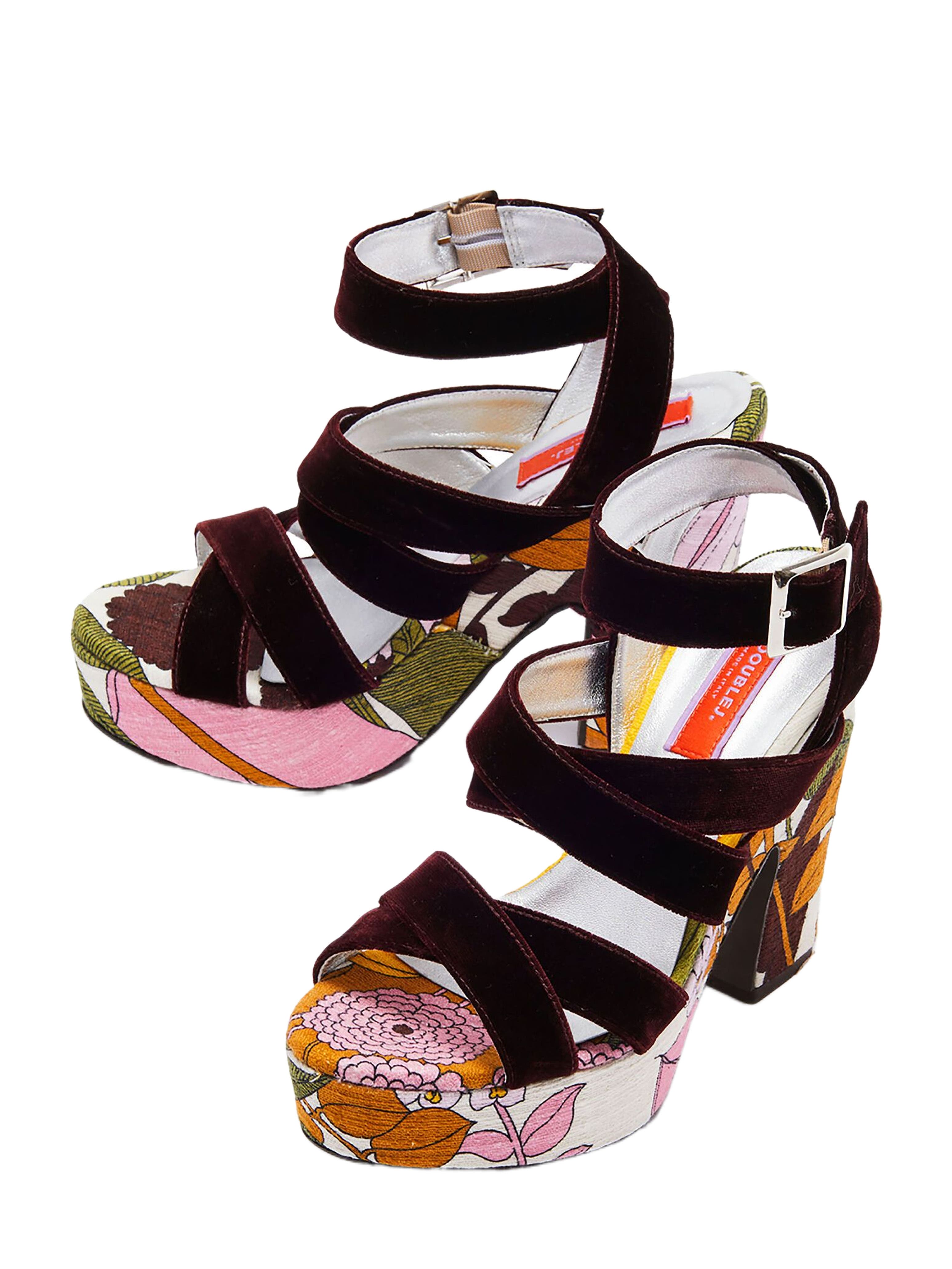 La DoubleJ Medal Wedge Big Flower Rose Pink, Alternate, color, Big Flower Rose Pink