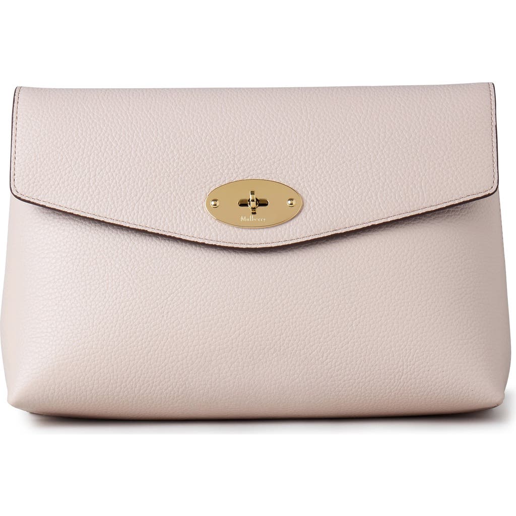 Mulberry Darley Leather Cosmetic Pouch In Blossom Pink