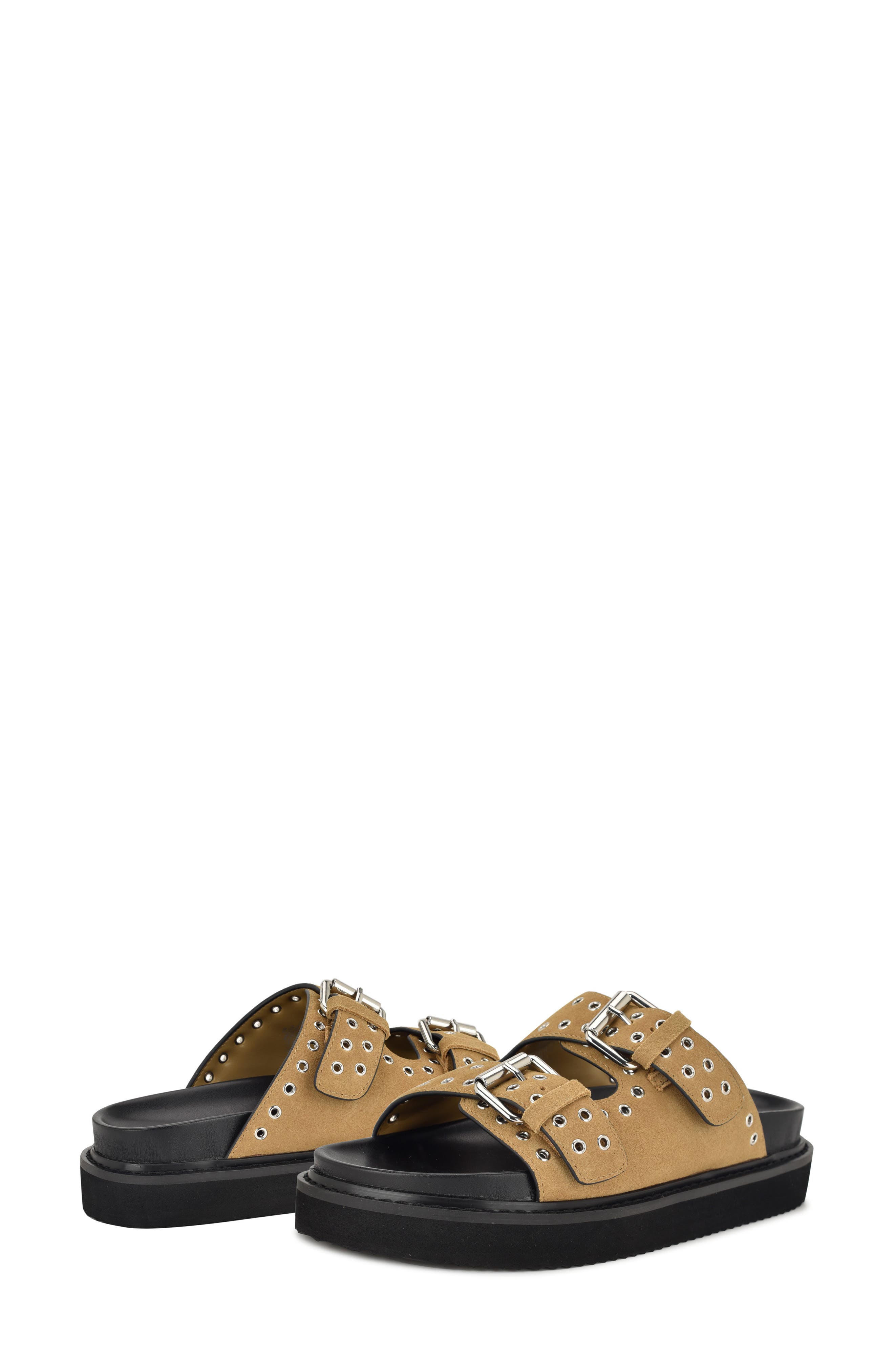Nine West Eleny Two-Strap Sandal, Alternate, color, Light Brown 231